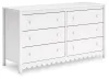 Ashley Furniture EB1810/231/156/112 Ashley Furniture EB1810/231/156/112 Hallityn - 3 Pc. - Dresser, Full Panel Platform Bed - White
