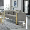 CoasterElevations 509112 Eastbrook - Velvet Upholstered Tufted Loveseat - Gray