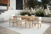 New Classic 60-G5511-7SW Wesley - Patio 7 Piece Dining Set Table & 6 Chairs - White