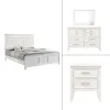 New Classic 00-677W-24N New Classic 00-677W-24N Andover - 6/0 Western King 4 Piece Bedroom Set (Bed & Dresser & Mirror & Nightstand) - White