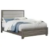 Coaster Fine Furniture 223341KE Wright - Upholstered Eastern King Bed - Brown Oak