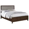 Coaster Fine Furniture 223441Q Welsley - Upholstered Queen Bed - Walnut