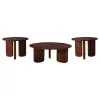 Coaster Fine Furniture 721998-S3 Dale - 3 Piece Solid Wood Coffee And End Table Set - Brown