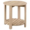 Coaster Fine Furniture 710288-S3 Fowler - 3 Piece Round Coffee And End Table Set - Natural