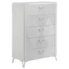 Coaster Fine Furniture 215795 Cassia - 5-Drawer Bedroom Chest Of Drawers - White High Gloss