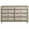 Coaster Fine Furniture 222663 Lorient - 8-Drawer LED Bedroom Dresser Cabinet - Ivory And Camel