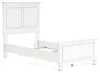Ashley Furniture B680/31/36/52/53/86/92(2) Ashley Furniture B680/31/36/52/53/86/92(2) Fortman - 7 Pc. - Dresser, Mirror, Twin Panel Bed, 2 Nightstands - White