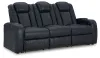 Ashley Furniture 36603/15/18 Fyne-Dyme - 2 Pc. - Power Reclining Sofa, Power Reclining Loveseat - Sapphire