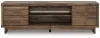 Ashley Furniture W3367-68 Zadilyn - XL TV Stand With Fireplace Option - Brown