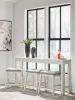 Ashley Furniture D642-113 Robbinsdale - Rectangular Dining Room Counter Table Set (Set of 4) - Antique White