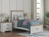 Ashley Furniture B4615B5 Ashley Furniture B4615B5 Savonport - Twin Panel Storage Bed With Storage Footboard - White / Brown