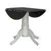 Liberty Furniture 182-CD-DLT Brook Bay - Drop Leaf Table - Textured White / Carbon Gray