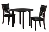 New Classic D1701-40S-EBY New Classic D1701-40S-EBY Gia - 3 Piece Dining Set (Dining Drop Leaf Table & 2 Chairs) - Ebony