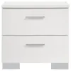 CoasterEssence 203500Q-S4L Felicity - 4 Piece Queen Bedroom Set - White Gloss