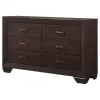 CoasterEveryday 204393 Kauffman - 6-Drawer Dresser - Dark Cocoa