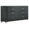 CoasterEveryday 223381Q-S5 Melody - 5 Piece Queen Bedroom Set - Gray