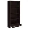 CoasterEveryday 800905 Skylar - 5-Shelf Bookcase With Drawer - Cappuccino