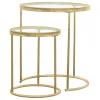 CoasterElevations 935936 Maylin - 2 Piece Round Glass Top Nesting Table Set - Gold