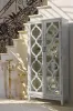 CoasterElevations 953375 Mckellen - 2 Door Wood Trellis Tall Cabinet - Distressed White