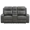 Coaster Fine Furniture 603192 Raelynn - Upholstered Track Arm Motion Loveseat - Gray