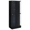 Coaster Fine Furniture 950398 Cabra - 4-Door LED Curio Display Cabinet - Black High Gloss