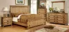 Furniture of America CM7449EK-BED Pioneer - Eastern King Bed - Weathered Elm