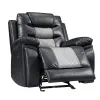 New Classic U7005-13-BKG New Classic U7005-13-BKG Nikko - Glider Recliner - Black / Gray
