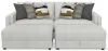 Jackson Furniture Industries 2405/36/37/77-11 Trevor - 2 Piece Extra Deep Oversized Sofa With 2 Included Storage Cocktail Ottoman - Chalk