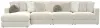 Jackson Furniture Industries 2235/75/31/37/4-16 Jackson Furniture Industries 2235/75/31/37/4-16 Ritzy - 4 Piece Modular Sectional (LSF Chaise) - Bone