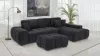 Coaster Fine Furniture 511064 Octavia - Fabric Rectangular Upholstered Ottoman - Black