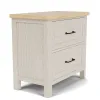 Riverside Furniture 79469 Glenndale - Two Drawer Nightstand - Aged White / Wheat