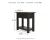 Ashley Furniture T736-107 Tyler Creek - Chair Side End Table - Black / Gray