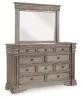 Ashley Furniture B916B1 Ashley Furniture B916B1 Blairhurst - Dresser And Mirror - Light Grayish Brown