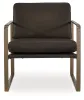 Ashley Furniture A3000763 Bradett - Accent Chair - Dark Brown / Gold Finish