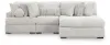 Ashley Furniture PC59106S1 Ashley Furniture PC59106S1 Cuddle Plush - 3-Piece Sectional With Armless Chaise And LAF Corner Chair - Arctic