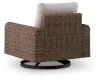 Ashley Furniture PCP610-821 Dolan Creek - Swivel Lounge With Cushion - Gray / Brown