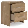Ashley Furniture PCB1121-92 Gramburg - Two Drawer Night Stand - Warm Natural Brown
