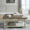 Liberty Furniture 498-OT-A3PCS Morgan Creek - 3 Piece Living Room Set - Antique White / Wirebrushed Tobacco Accents