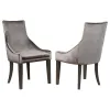 CoasterElevations 121714 Phelps - Velvet Upholstered Dining Side Chair (Set of 2) - Gray