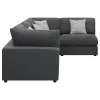 CoasterEssence 551324-SETA Serene - Upholstered 4 Piece Modular Sectional Sofa - Charcoal