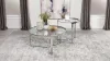 Coaster Fine Furniture 708400 Delia - 2 Piece Round Glass Top Nesting Coffee Table - Chrome