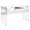 CoasterEveryday 800829 Dobrev - 2-Drawer Writing Desk - White High Gloss