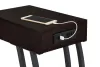 CoasterEssence 900578 Troy - 1-Drawer C-Shaped Side Table Power Outlet - Cappuccino