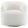 CoasterElevations 905726 Hudson - Faux Sheepskin Upholstered Swivel Chair - Natural