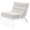 Coaster Fine Furniture 903161 Serreta - Boucle Upholstered Armless Acrylic Chair - Ivory