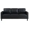 Coaster Fine Furniture 508361-S2 Ruth - 2 Piece Upholstered Track Arm Sofa Set - Black