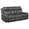 Coaster Fine Furniture 603191 Raelynn - Upholstered Track Arm Motion Sofa - Gray