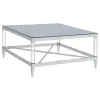 Coaster Fine Furniture 709728-S3 Lindley - 3 Piece Square Coffee And End Table Set - Chrome