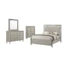 New Classic 00-B1248-34C New Classic 00-B1248-34C Lennox - 5/0 Queen 4 Piece Bedroom Set (Bed, Dresser, Mirror, Chest) - Gray / Silver