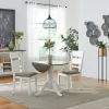 Liberty Furniture 182-CD-O3DLS Brook Bay - 3 Piece Drop Leaf Table Set - Textured White / Carbon Gray